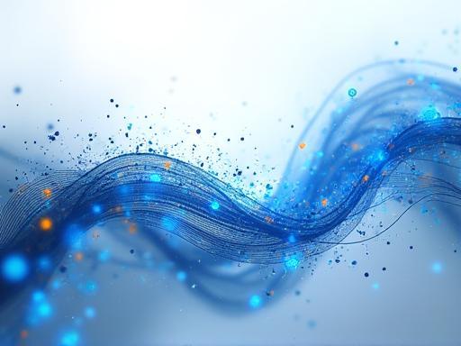 Graphic representing interconnected data points and digital content